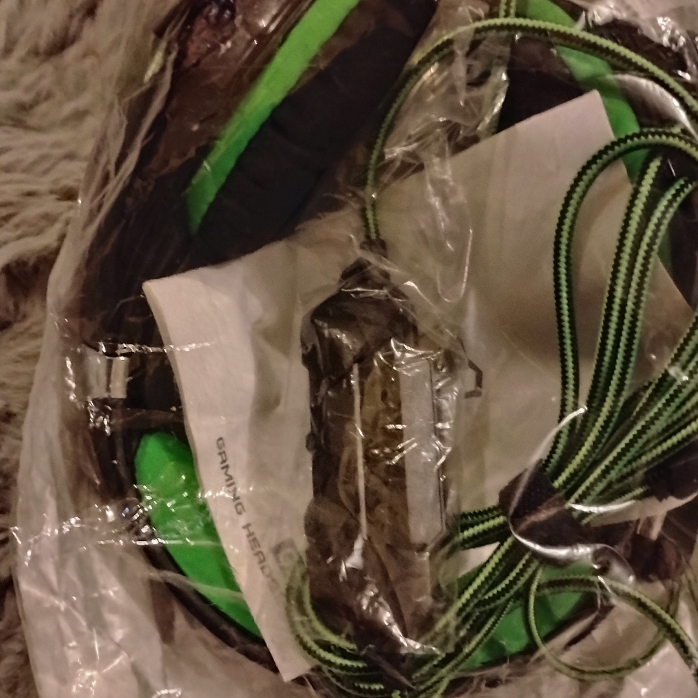 Ps4 Gaming Head Set Green New